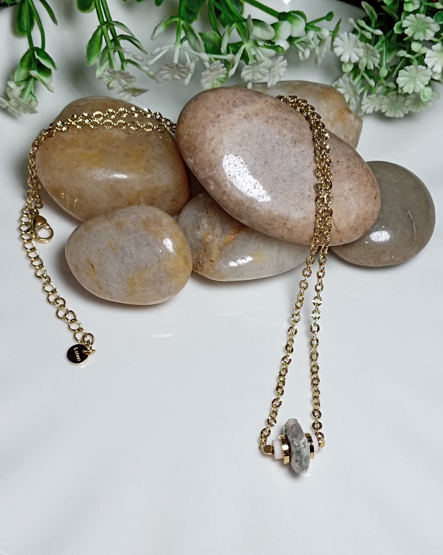 Collar de piedra natural LABRADORITA